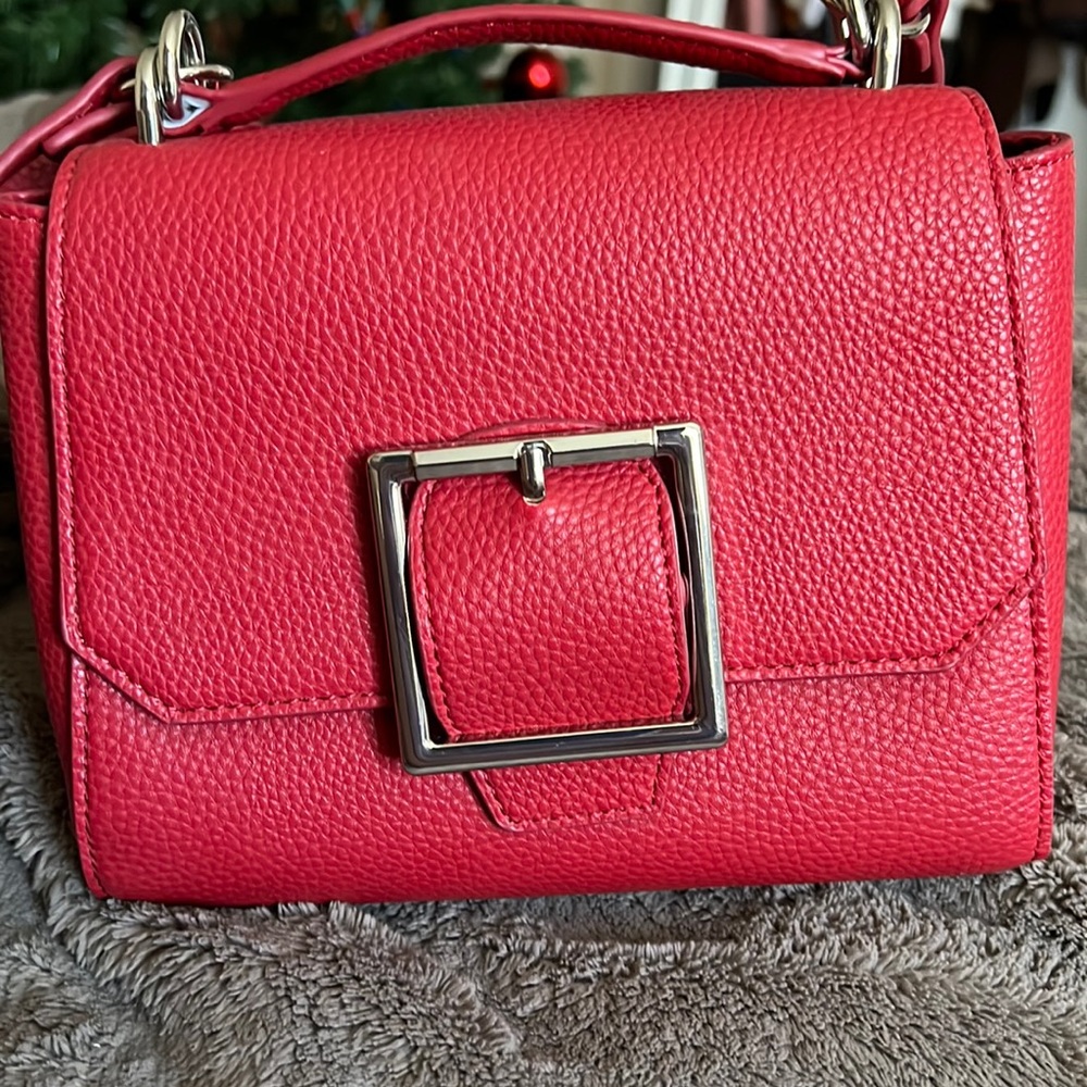 Red bag leather crops body bag
